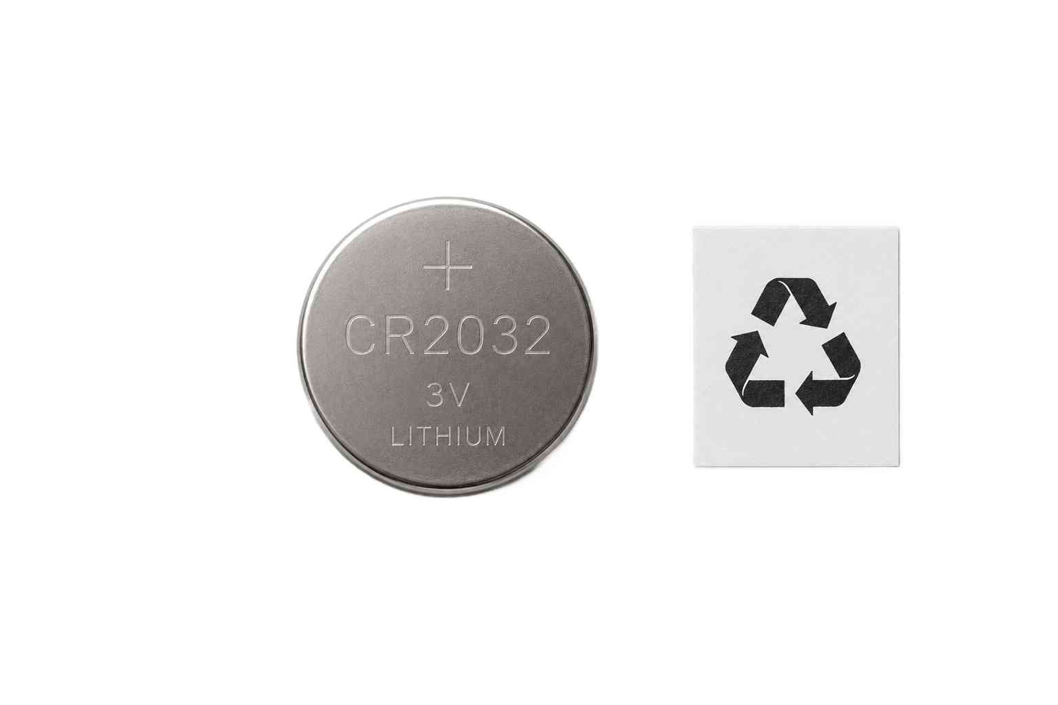 CR2032 parametry hmotnost 3g bezpečnost recyklace